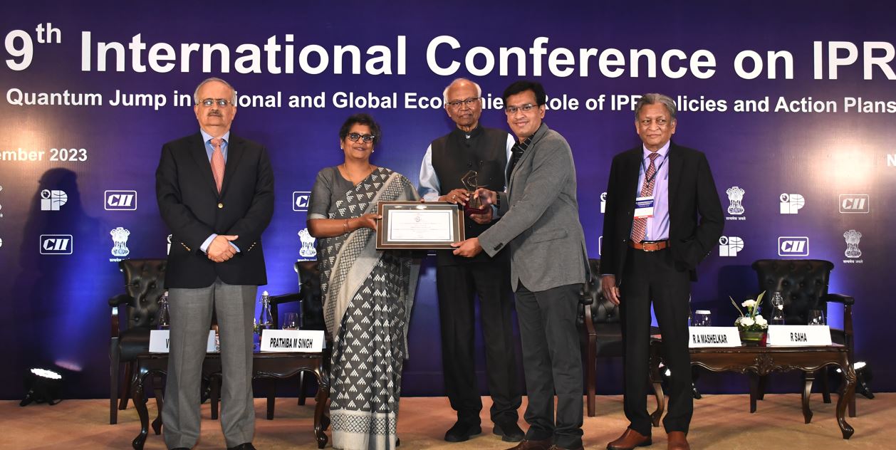 CII（インド産業連盟）で「最優秀特許および最優秀商標ポートフォリオ」賞を再び受賞
